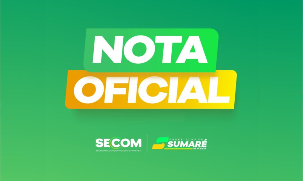 Nota oficial preefeitura